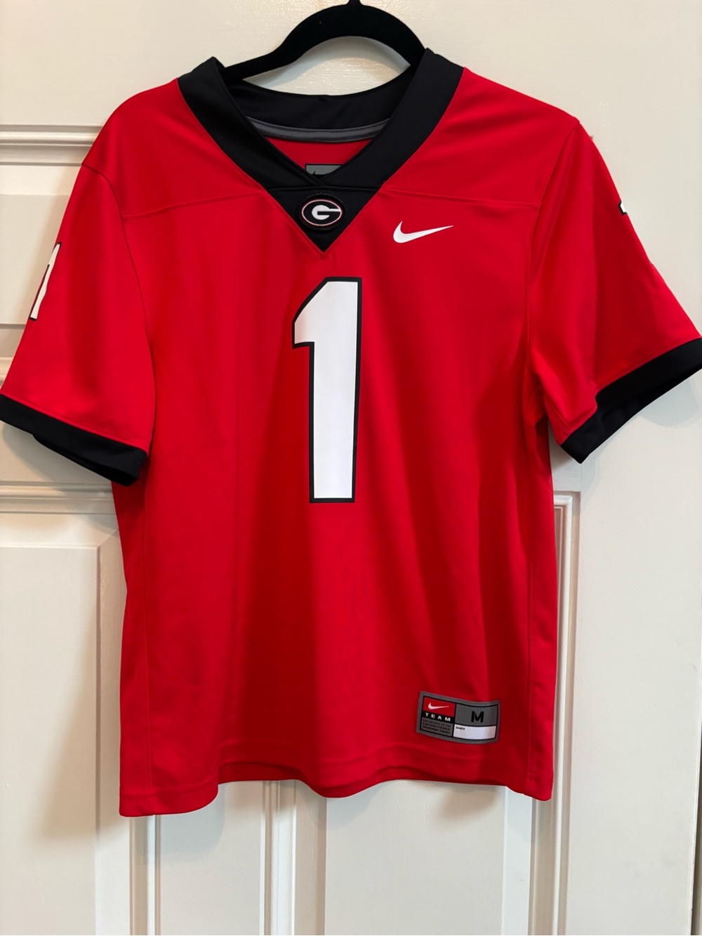 Nike Georgia Bulldogs Dri-Fit  #1 Youth Football Jersey Red